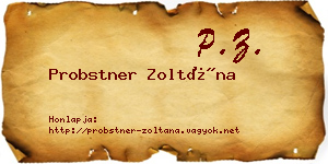 Probstner Zoltána névjegykártya